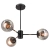 Lampa wisząca czarno-złota 3-punktowa 8044/3A ze szklanymi kloszami - Lampy Elem